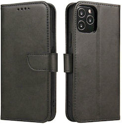 Hurtel Magnet Elegant Synthetic Leather Wallet Black (Realme 9 / 9 Pro+)