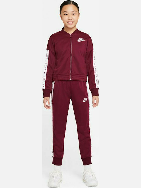 maroon nike tracksuit