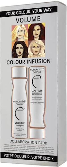 Malibu C Concentr8 Colour Infusion Volume Seturi Pentru Par Păstrarea Culorii Pentru Păr Vopsit Cu Șampon Și Balsam 2 Bucăți