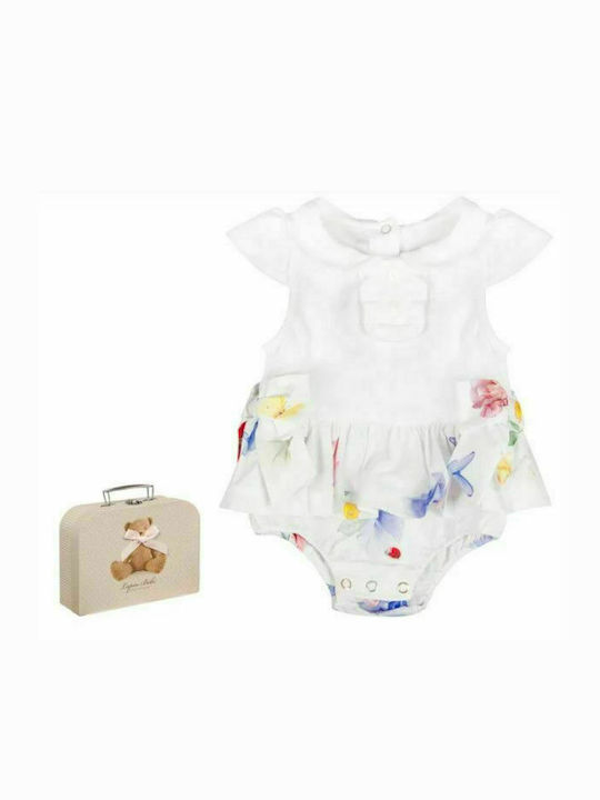 Lapin Baby Bodysuit Set Short-Sleeved White