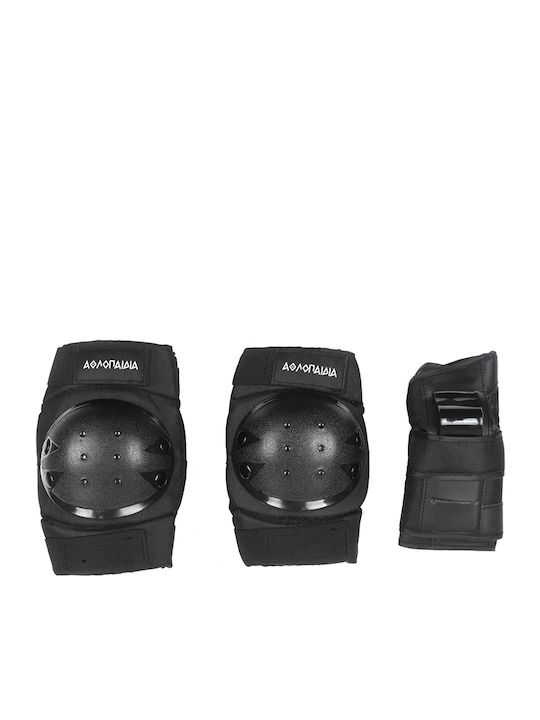 Athlopaidia Children's Protective Gear Set for Rollers Black