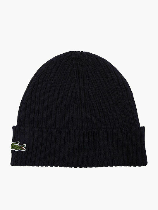 Beanie Unisex Σκούφος με Rib Πλέξη σε Navy Μπλε χρώμα