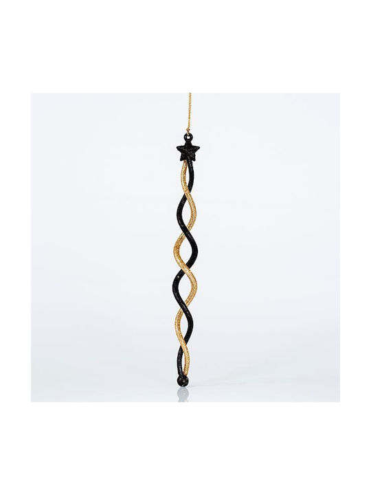 Hanging Stalactite Ornament Acrylic Gold 22x2.5cm