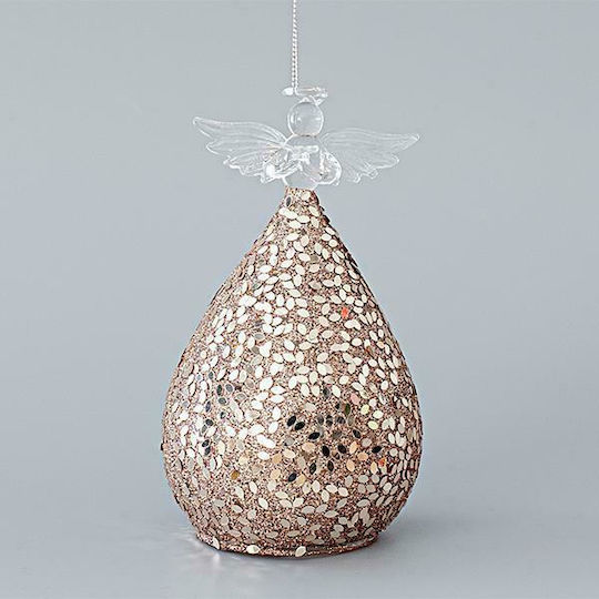 Ornament suspendat Ingeras De sticlă Rose Gold 15buc