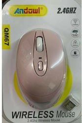 Andowl QM67 Wireless Mouse Pink