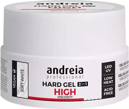 Andreia Professional Hard High Viscosity Gel Falsche Nagelgel Weiß 22gr