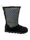 Kids Boots with Zipper Black