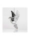 Ornament suspendat Pasăre Argintiu 7.6x10.2buc