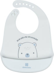 Kikka Boo Bear With Me Waterproof Bib Silicone with Button & Pocket Blue