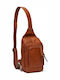 Leather Men's Bag Sling Tabac Brown