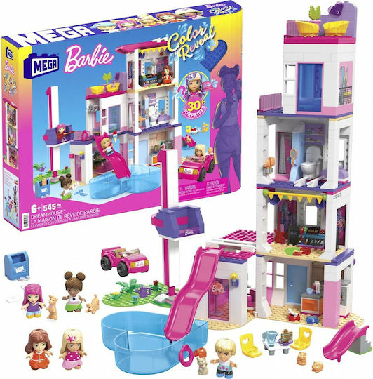 Mega Bloks Barbie Bauklötze Color Reveal Dreamhouse Für 6+ Jahre 545Stücke