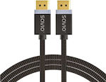 Savio Cable DisplayPort male - DisplayPort male 2m Μαύρο (CL-166)