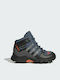 Kids Waterproof Hiking Boots Terrex Mid Wonder Steel / Grey Three / Impact Orange
