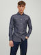 Long-sleeved Denim Shirt Dark Blue Denim