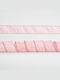 Eurolamp Weihnachtliche Farbband Stoff Rosa 91x6.35cm 1Stück mit Silberzweigen