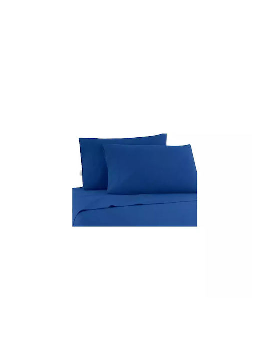 TnS Sheet for Single Bed with Elastic 100x200cm. Blue