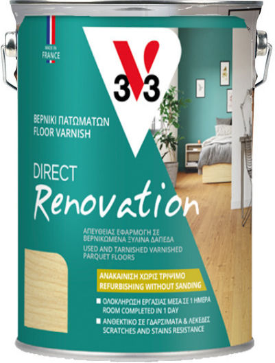 V33 Renovation Direct Protect Βερνίκι Επιφάνειας Νερού Άχρωμο Ματ 750ml