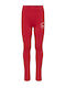 Kinder Leggings Lang Rot
