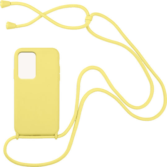 Sonique CarryHang Umschlag Rückseite Silikon 0.5mm mit Band Gelb (Redmi Note 11 Pro+ 5G)