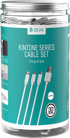 Devia Kintone USB-A zu Lightning Kabel Weiß 1m (DVCB-348594)