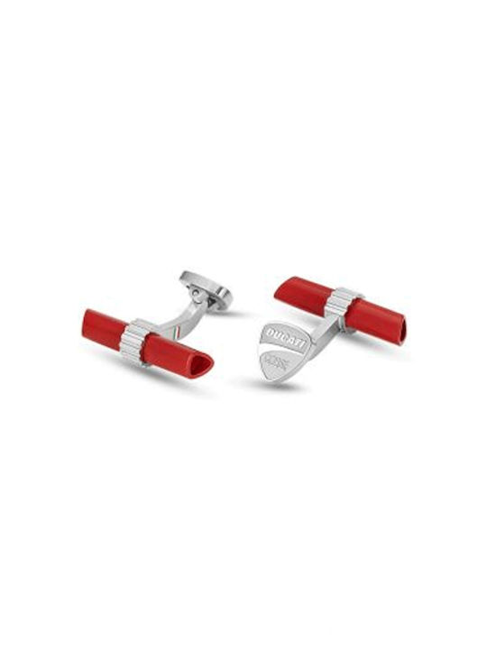 Ducati Cufflink from Steel In Red Colour