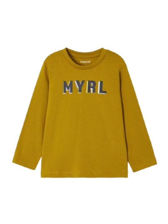 Mayoral Kids' Shirt Long Sleeve Brown Ecofriends