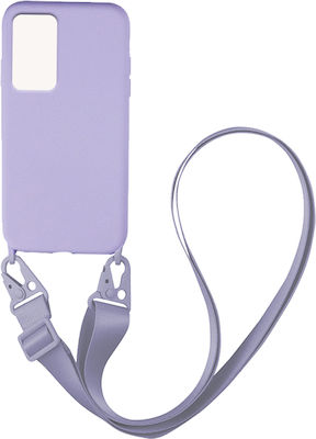 Sonique Carryhang Liquid Strap Coperta din spate Silicon 0.5mm cu Brățară Lila (Redmi Note 11 Pro 4G/5G / Redmi Note 12 Pro 4G)