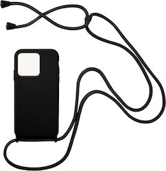 Sonique Carryhang Umschlag Rückseite Silikon 0.5mm Schwarz (Redmi 10C)