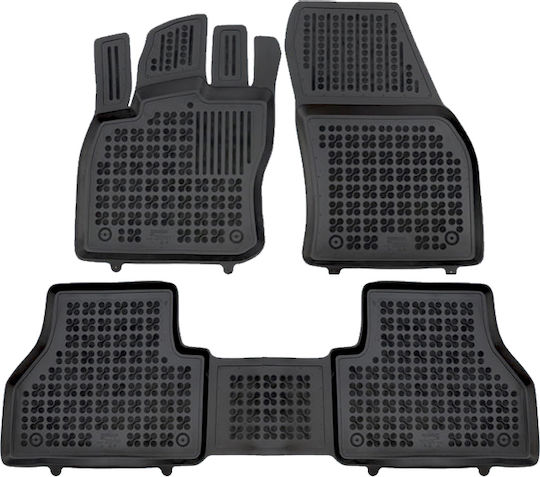 Rezaw Plast Set of Front and Rear Mats 3pcs for Volkswagen Caddy 2021+ Black