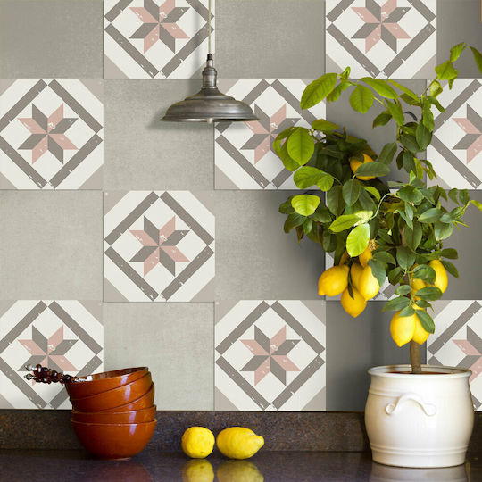 Autocolant Decorativ Placi de faianță Pink 3buc 20x20buc Ango