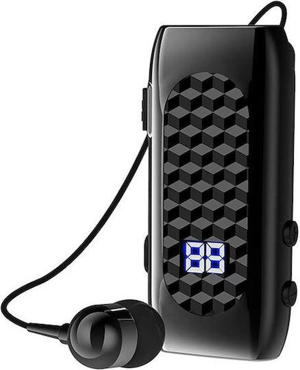 D70 PRO In-ear Bluetooth Handsfree Ακουστικό Πέτου Μαύρο