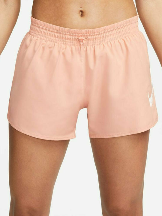 Nike Swoosh Women's Sporty Shorts Dri-Fit Salmon