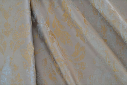 Saray Home Vorhang mit Bleistiftfalten Beige / Olive green 280x300cm