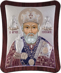 Slevori Sfântul Nicolae Argint 21x25 cm