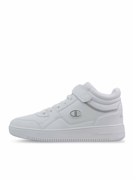 Rebound Vintage Mid G Kinder Sportschuhe Basketball mit Bügel- und Schleifenverschluss Weiße