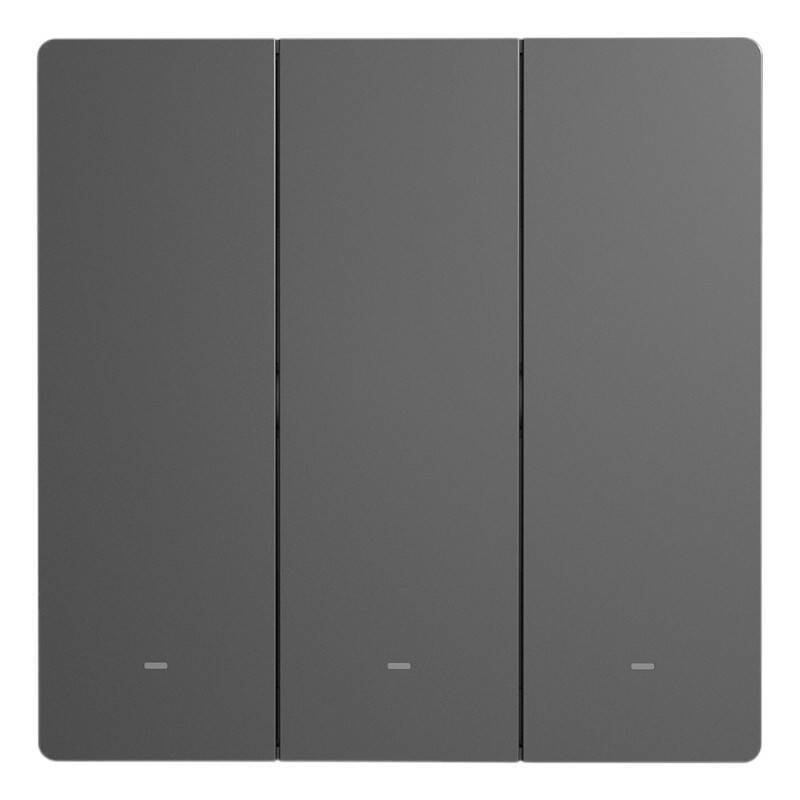 Sonoff M53c86 Χωνευτός Διακόπτης Τοίχου Wi-Fi Τριπλός με Πλαίσιο Γκρι
