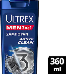 Ultrex Men Active Clean 3 In 1 360ml