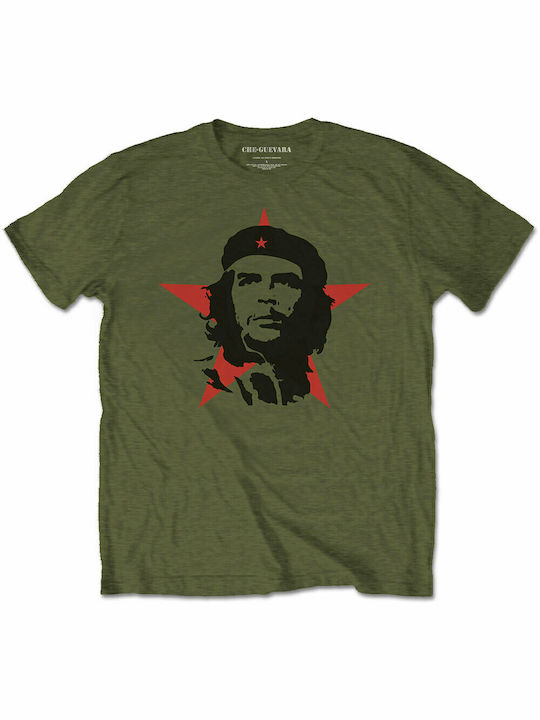 Che Guevara Military Unisex T-shirt σε Χακί χρώμα