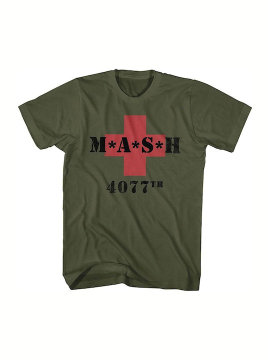MASH T-shirt σε Χακί χρώμα
