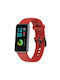 Black Buckle Armband Silikon Rot (Realme Band 2) 680603662F