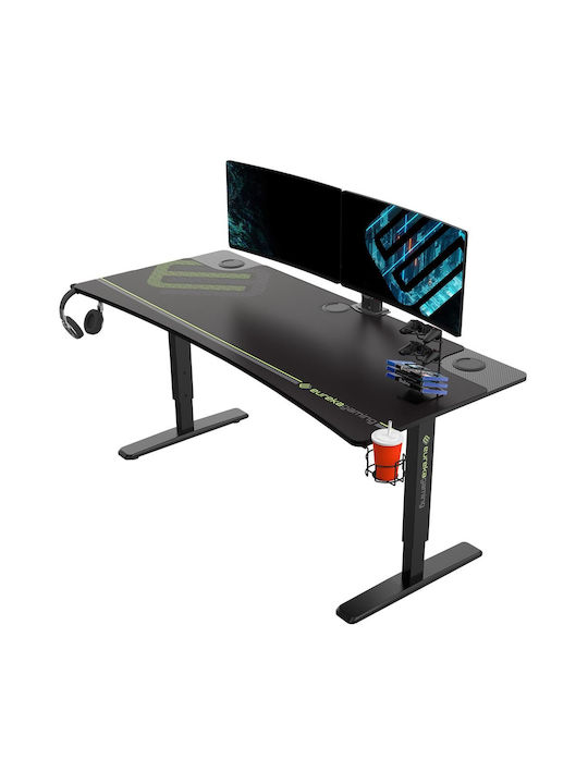 Gaming Office with Metal Legs & Adjustable Height Black 168x70x81cm