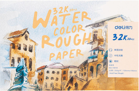 Deli Watercolour Pad 32K (195x135mm) 230g/m2 20 Sheets