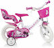 Dino Bikes Hello Kitty 12" Kids Bicycle BMX White