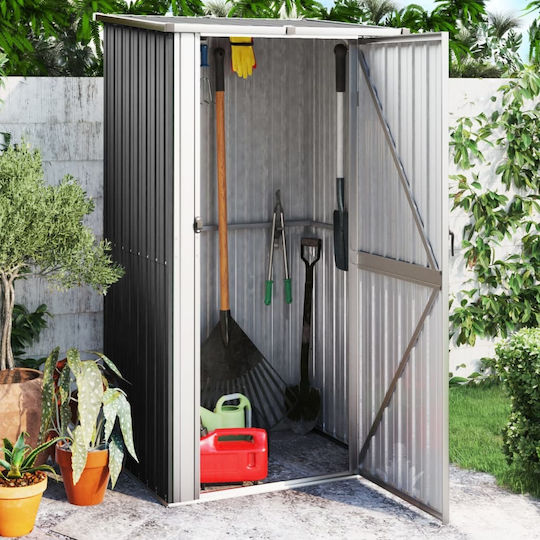 Metallic Garden Shed Galvanized Anthracite L1.185xW0.97xH2.095m