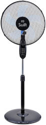 IQ Pedestal Fan 50W Diameter 40cm with Remote Control Black