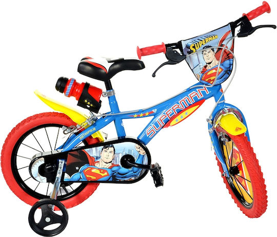 Dino Bikes Superman 14" Kinder Fahrrad BMX Blau