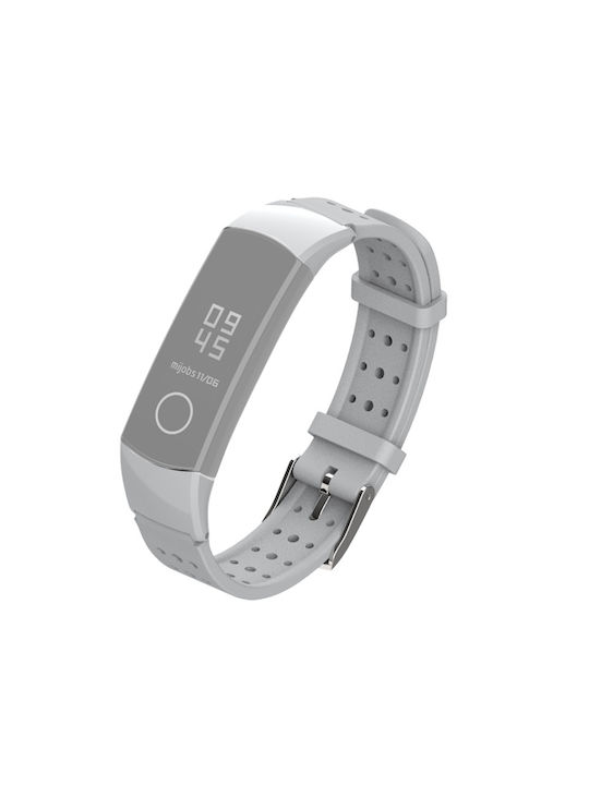 Mijobs Breathable Λουράκι Σιλικόνης Γκρι (Honor Band 4/5)