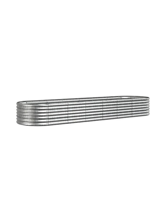 vidaXL Blumenkasten Metallisch Silver 296x80x36cm.