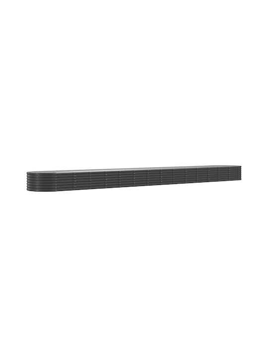 vidaXL Planter Box Metallic Charcoal 620x80x36cm.