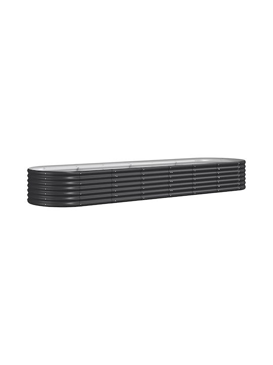 vidaXL Blumenkasten Metallisch Charcoal 296x80x...